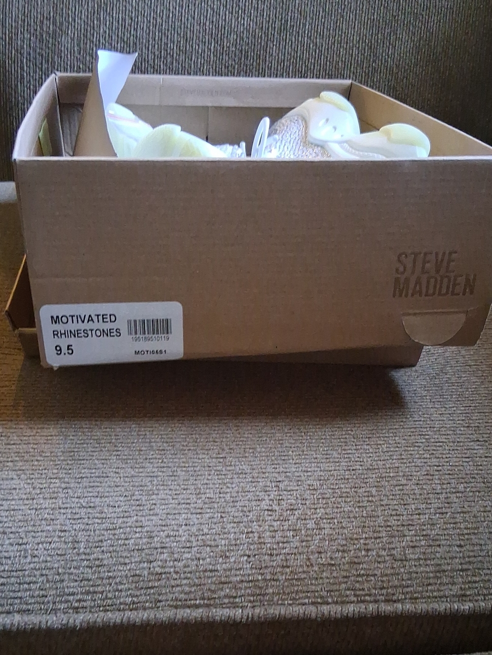 Steve Madden White Rhinestone Sneakers - Picture 9 of 9